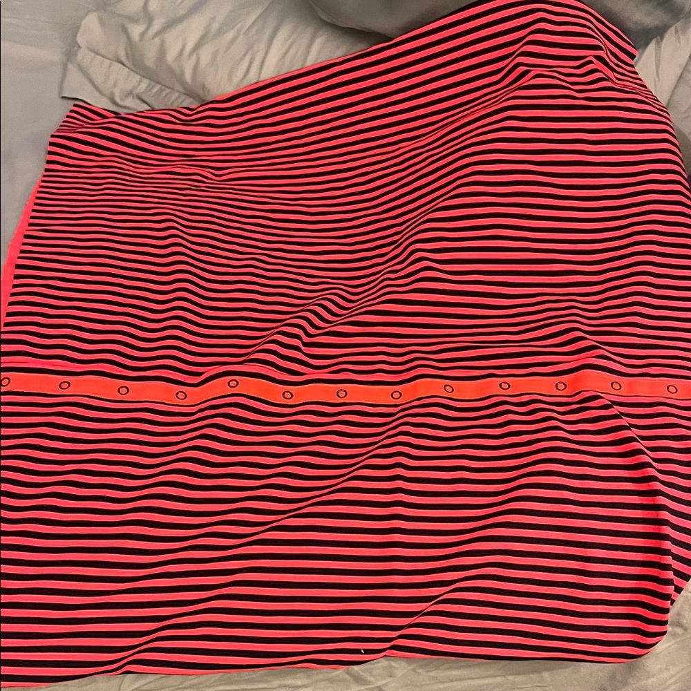 lululemon athletica Pink and Black Striped Scarf